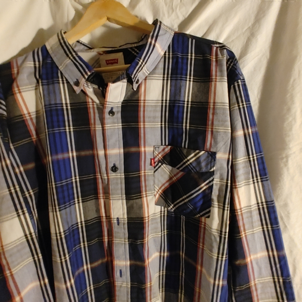 Levi's Men's Button Down 1 Pocket Plaid Shirt Size XXL